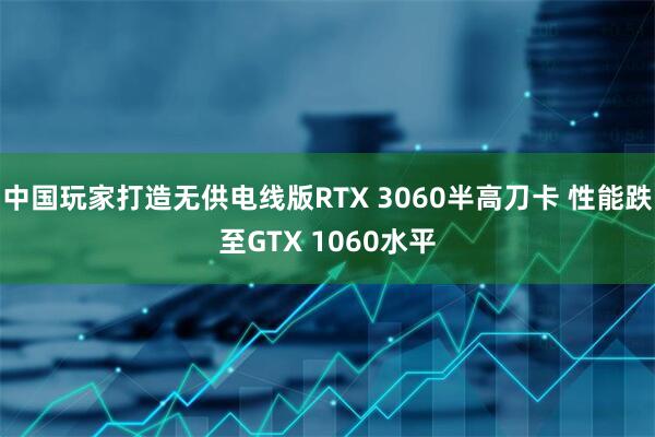 中国玩家打造无供电线版RTX 3060半高刀卡 性能跌至GTX 1060水平